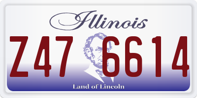 IL license plate Z476614