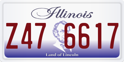 IL license plate Z476617