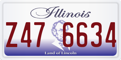 IL license plate Z476634