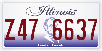 IL license plate Z476637