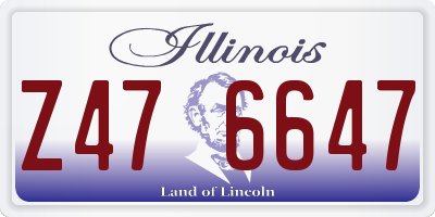 IL license plate Z476647