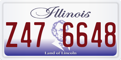 IL license plate Z476648