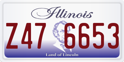IL license plate Z476653