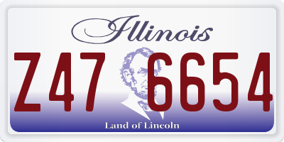 IL license plate Z476654