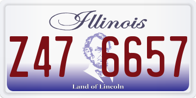 IL license plate Z476657
