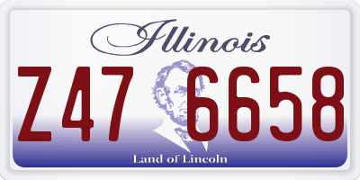 IL license plate Z476658