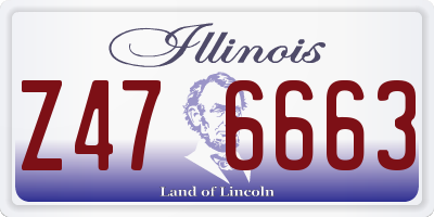 IL license plate Z476663