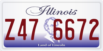 IL license plate Z476672