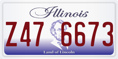 IL license plate Z476673