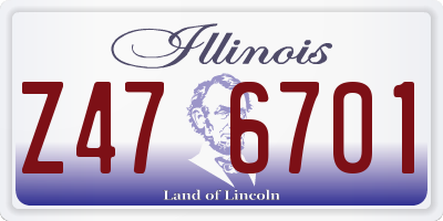 IL license plate Z476701
