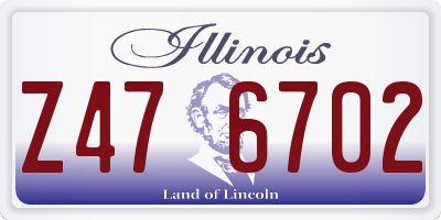 IL license plate Z476702