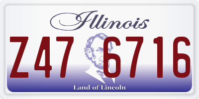 IL license plate Z476716