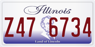 IL license plate Z476734