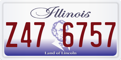 IL license plate Z476757