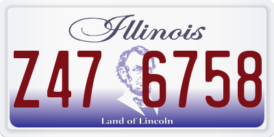 IL license plate Z476758