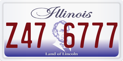 IL license plate Z476777
