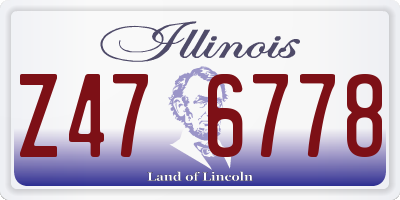 IL license plate Z476778