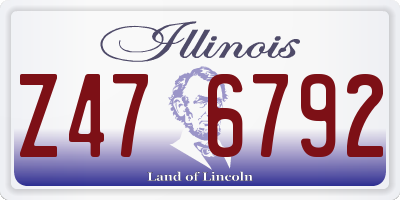 IL license plate Z476792