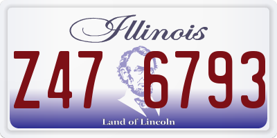 IL license plate Z476793