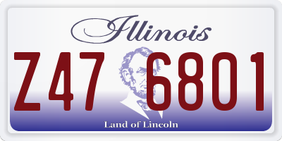 IL license plate Z476801
