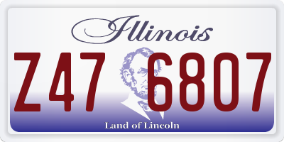 IL license plate Z476807
