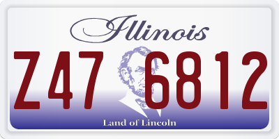 IL license plate Z476812