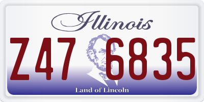 IL license plate Z476835