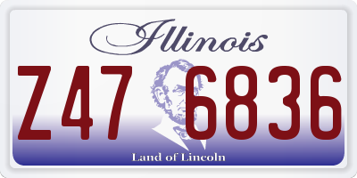 IL license plate Z476836