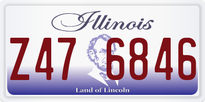 IL license plate Z476846