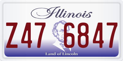 IL license plate Z476847