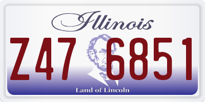 IL license plate Z476851