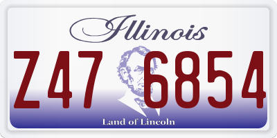 IL license plate Z476854