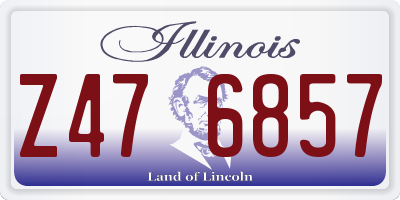 IL license plate Z476857