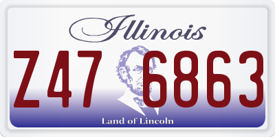 IL license plate Z476863