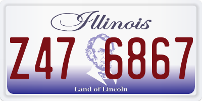 IL license plate Z476867
