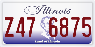 IL license plate Z476875