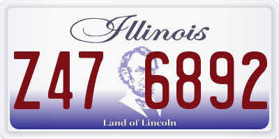 IL license plate Z476892