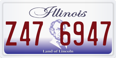IL license plate Z476947