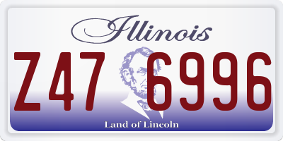 IL license plate Z476996