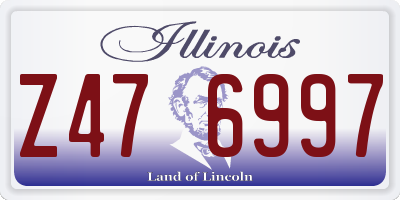 IL license plate Z476997