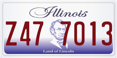 IL license plate Z477013