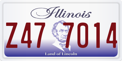 IL license plate Z477014