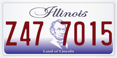 IL license plate Z477015