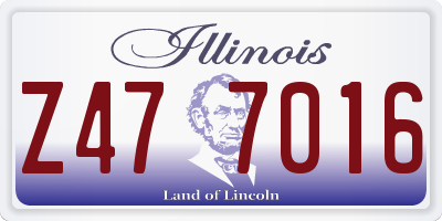 IL license plate Z477016