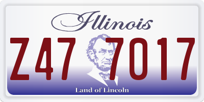 IL license plate Z477017