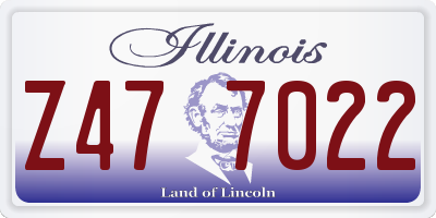 IL license plate Z477022