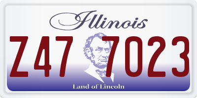 IL license plate Z477023