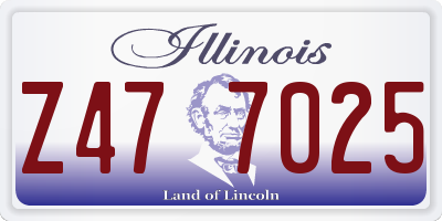 IL license plate Z477025