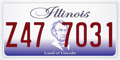 IL license plate Z477031