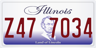 IL license plate Z477034